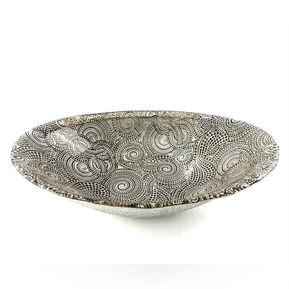 Silverina Handmade Glass Oval Bowl - Picture 1 of 7